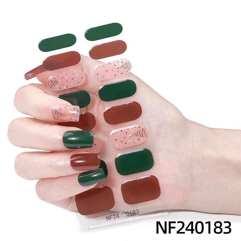 Semicured UV gel nail sticker kit NF240183