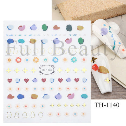 Color Butterfly Adhesive Nail Sticker