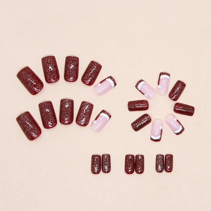 24pcs/Set Press On Nails W812