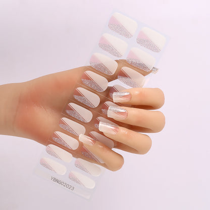 Semicured UV gel nail sticker kit