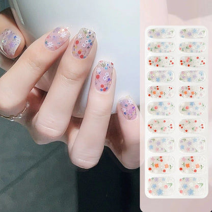 Semicured UV gel nail sticker kit