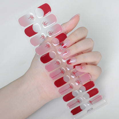 Semicured UV gel nail sticker kit