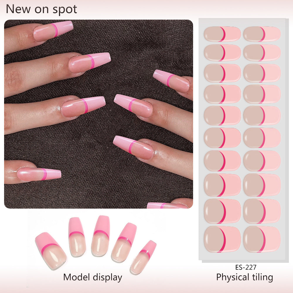 Semicured UV gel nail sticker kit