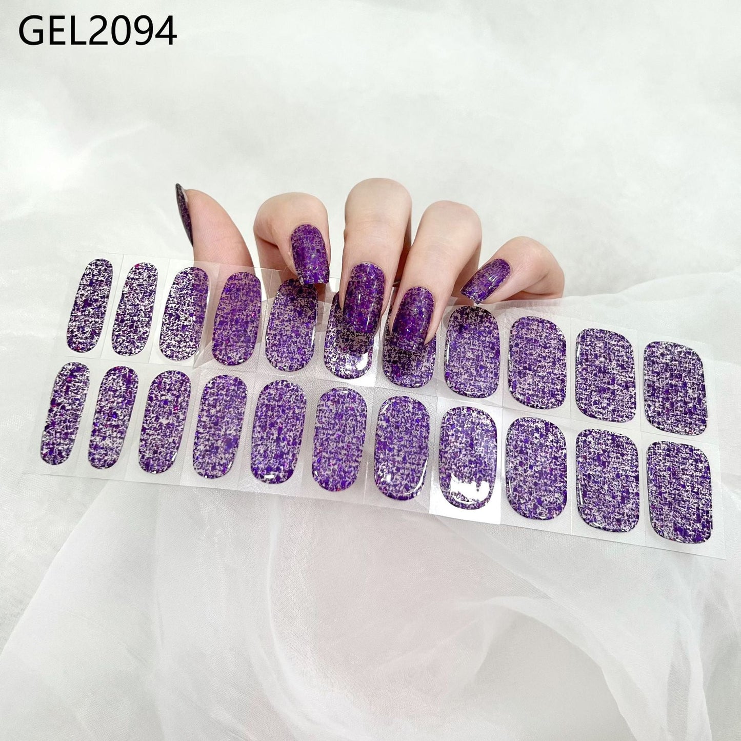 Semicured UV gel nail sticker kit GEL2094