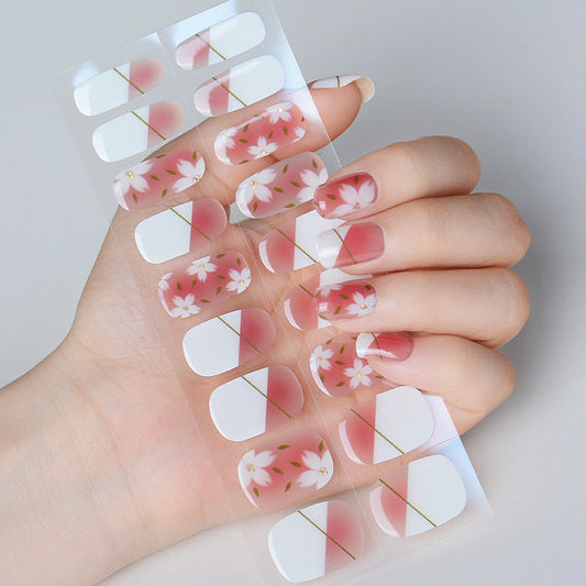 Semicured UV gel nail sticker kit JK319