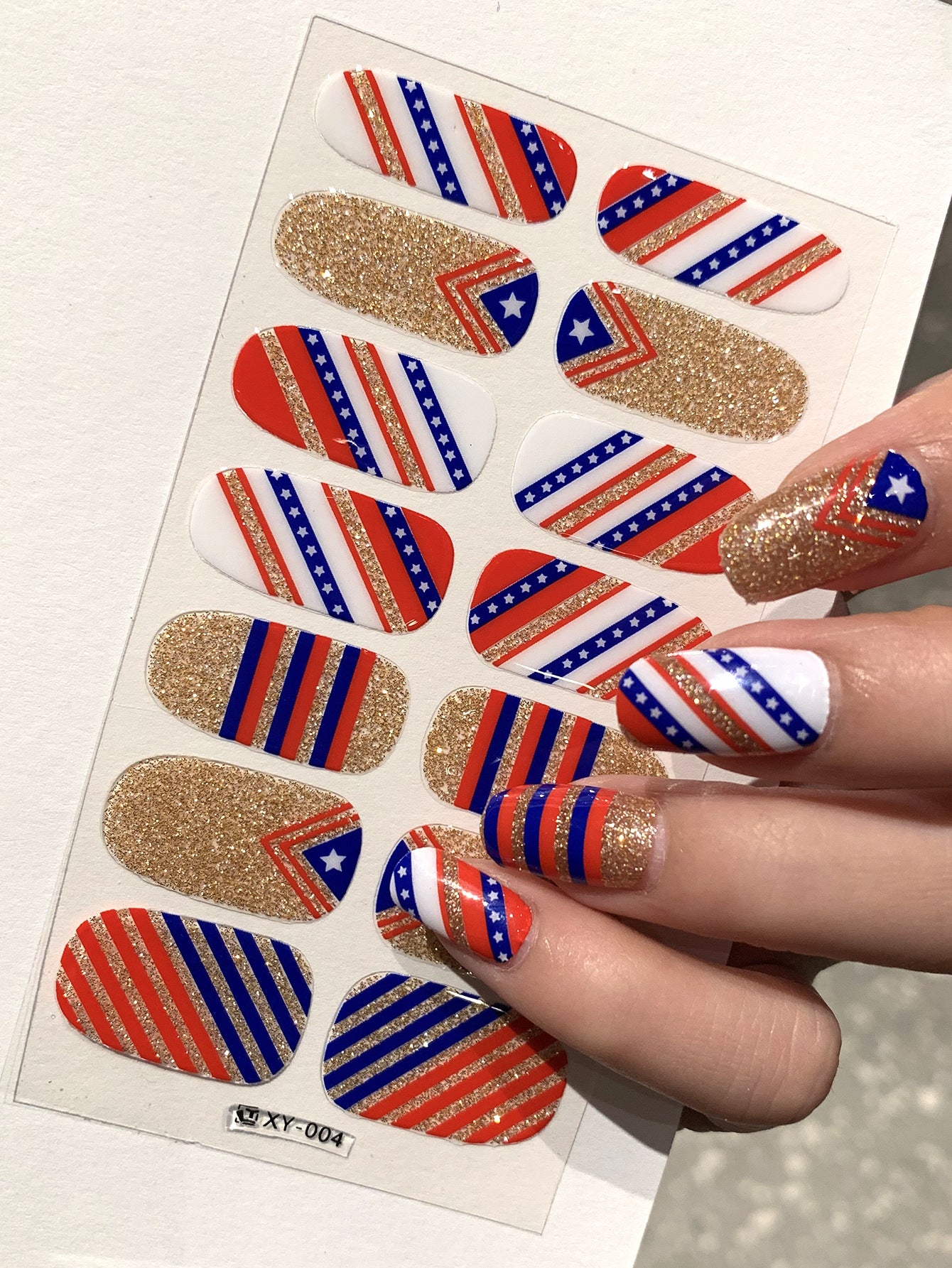 Independence day nail wraps