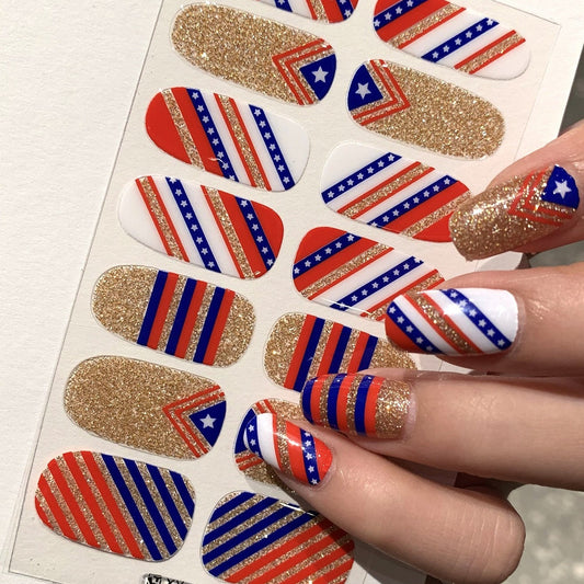 Independence day nail wrapsXY-004