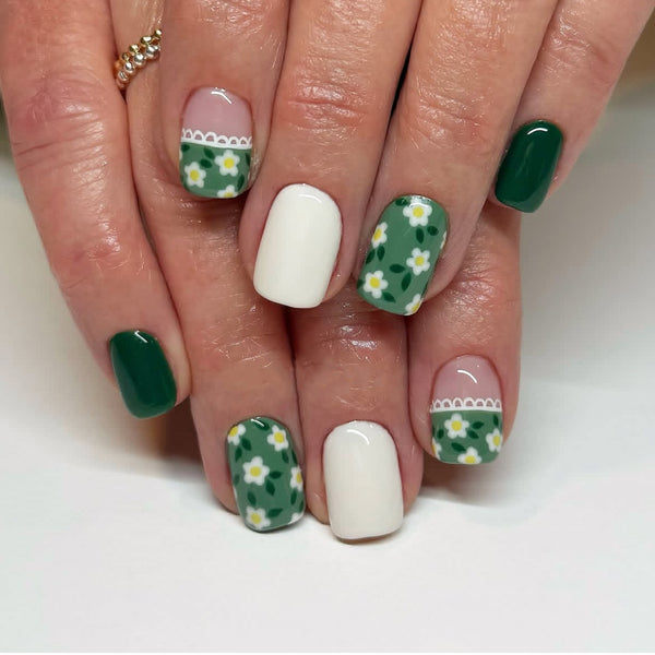 Dark green flowers