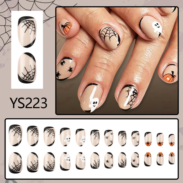 Bat manicure spider web spider halloween
