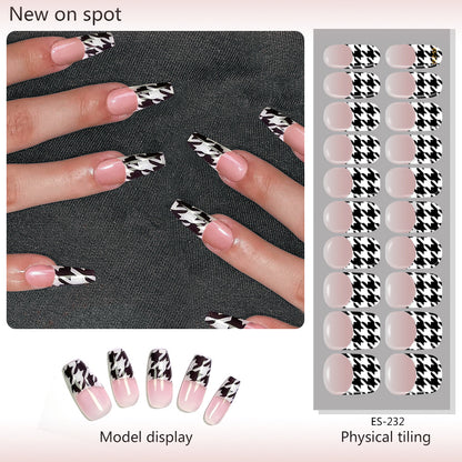 Semicured UV gel nail sticker kit