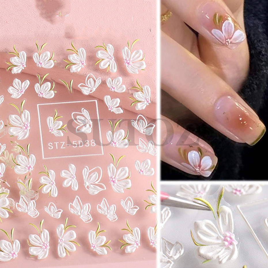 Small Fresh Flower Back Adhesive Patch