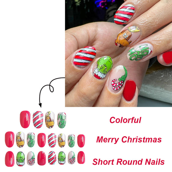 24pcs/Set Press On Nails JB553