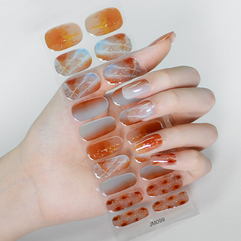 Semicured UV gel nail sticker kit JM099