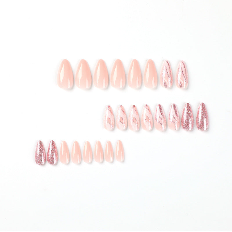 Gentle bare sparkling powder finished nail patches