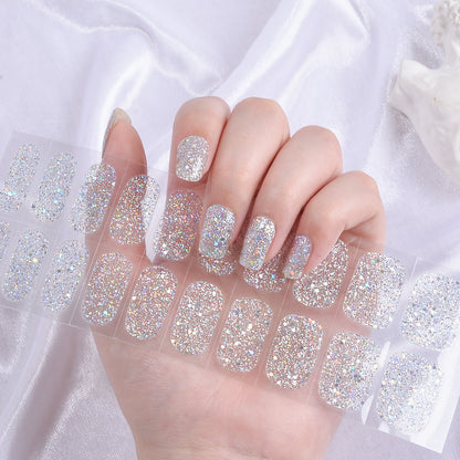 Semicured UV gel nail sticker kit