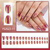 Ongles Aurore Œil de Chat Rouge et Bleu 32 Pièces