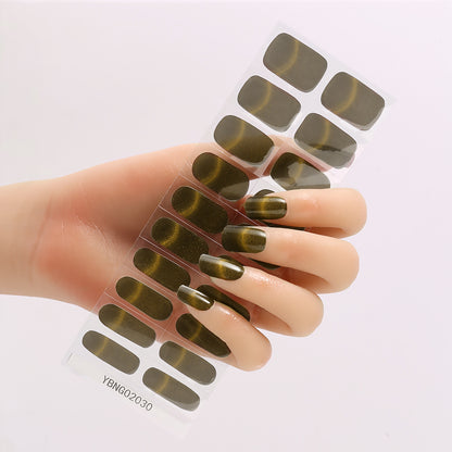 Semicured UV gel nail sticker kit