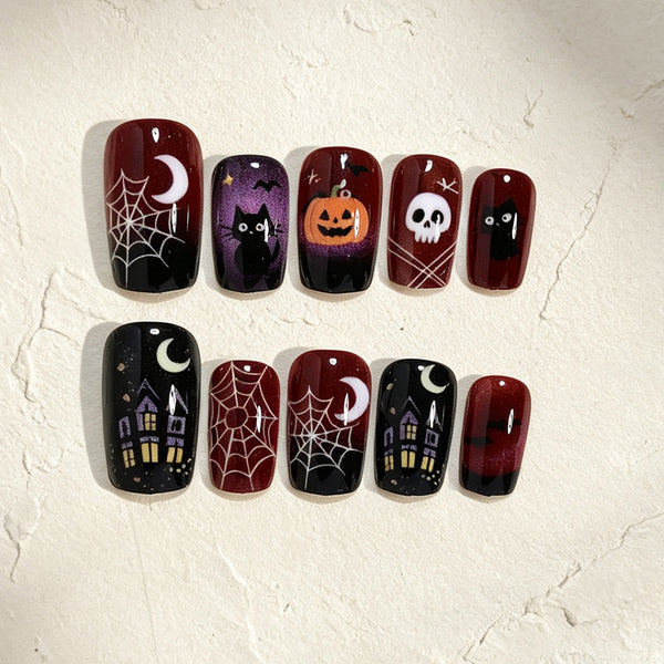 Dark Halloween Press on Nails