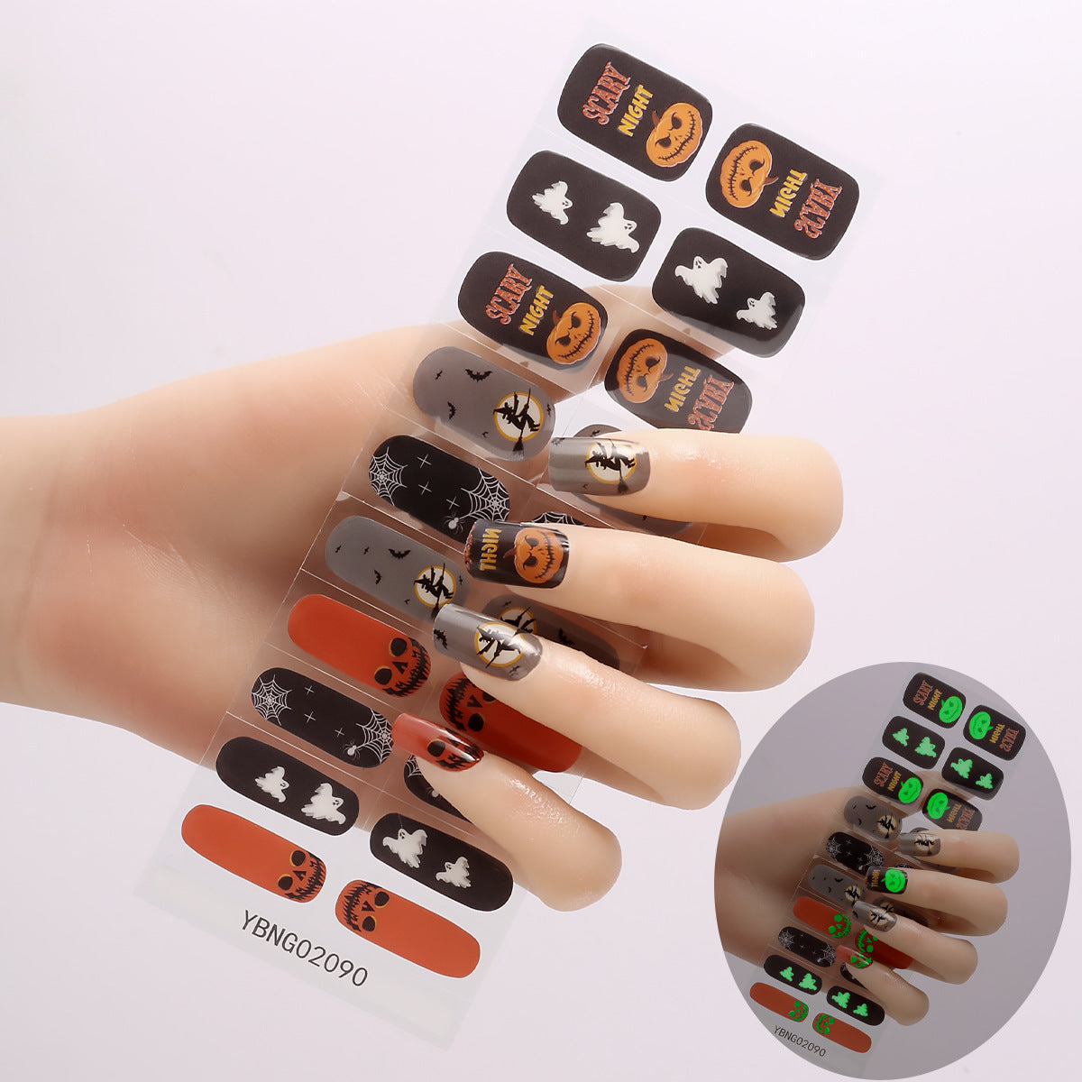 Semicured UV gel nail sticker kit