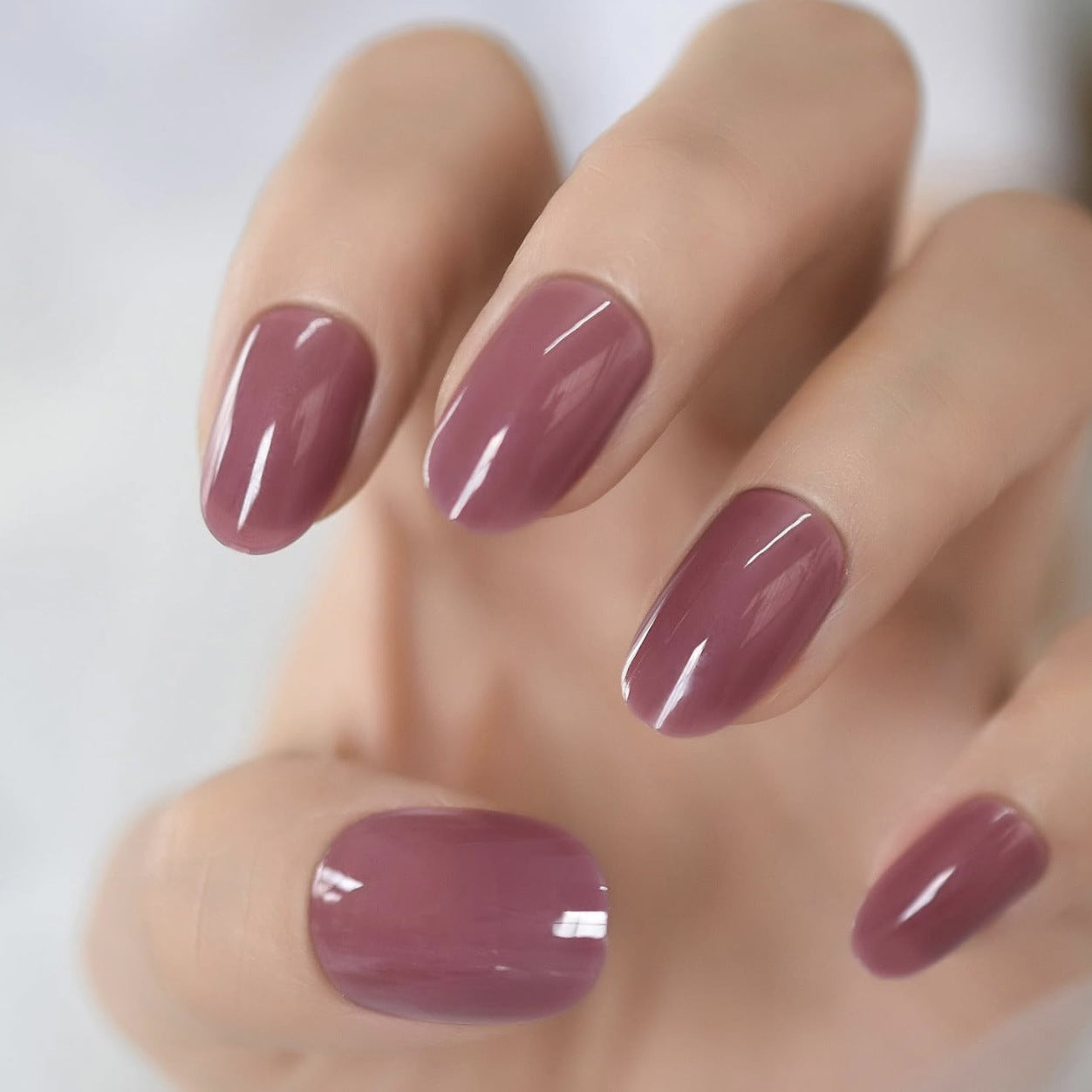 Oval false nails