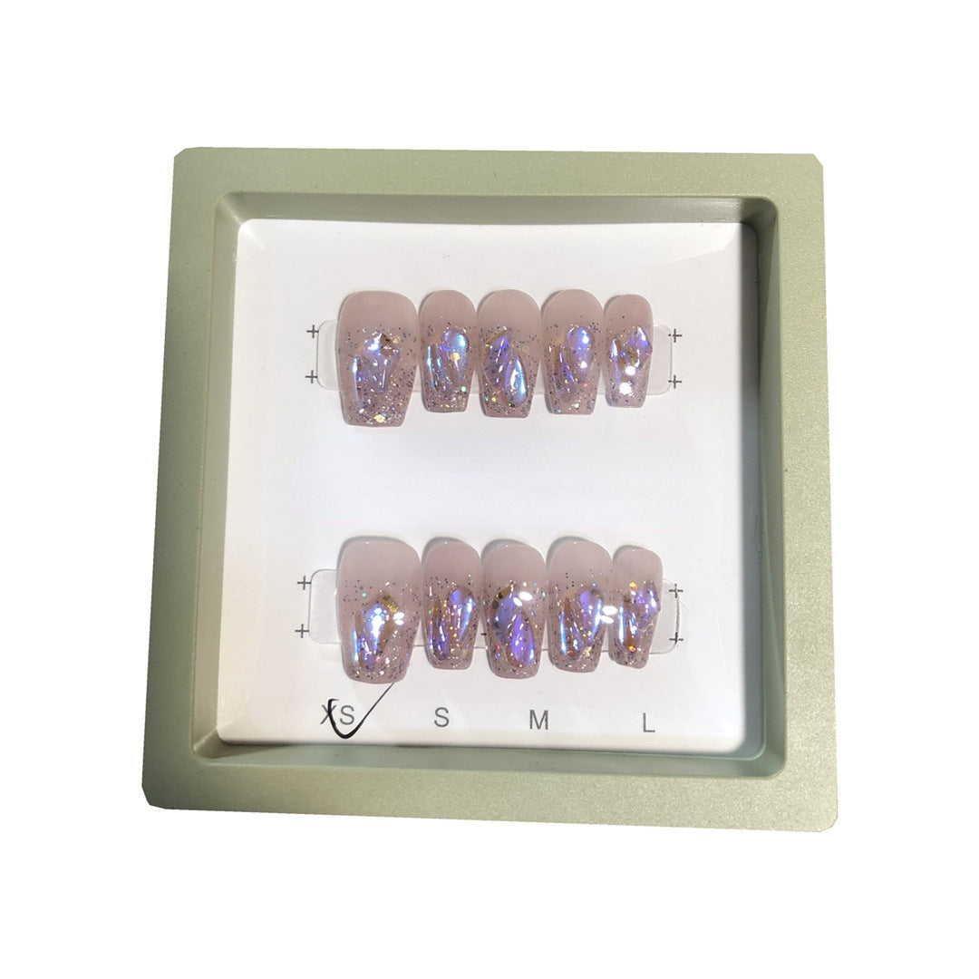 Flash aurora drill gentle fake nails patch