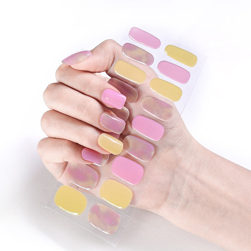 Semicured UV gel nail sticker kit JK213