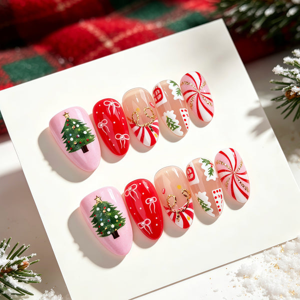 30 pieces pink Christmas