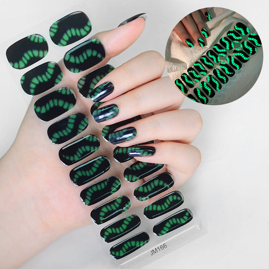 Semicured UV gel nail stickers JM166