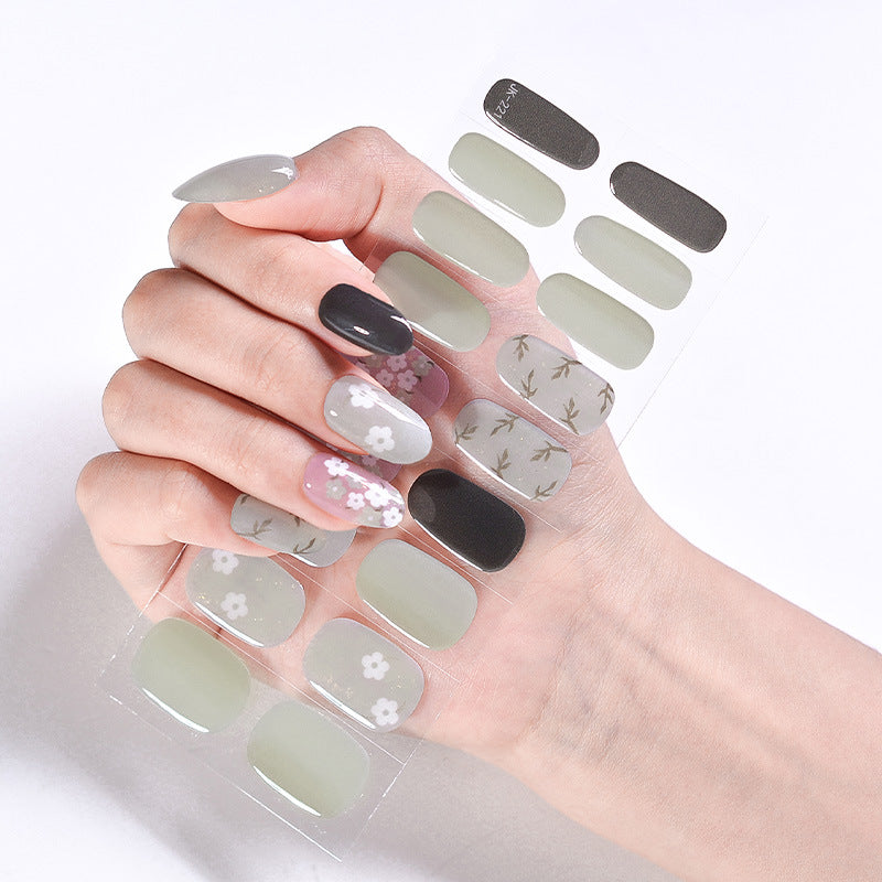 Semicured UV gel nail sticker kit JK221