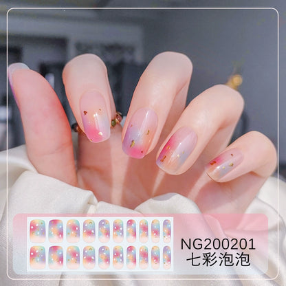 Semicured UV gel nail sticker kit