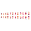 Colored flower fake nails