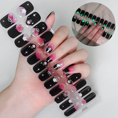 Semicured UV gel nail sticker kit