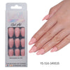 32 Pcs Aurora fine flash short almond manicure