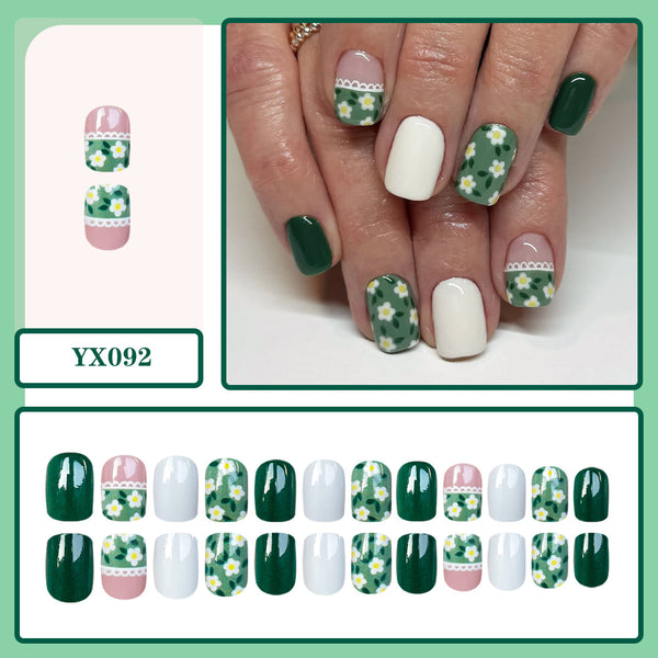 Dark green flowers