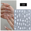 Hand-painted flower petal relief with adhesive nail