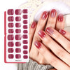 26 finger solid color cat eye no-bake manicure sticker