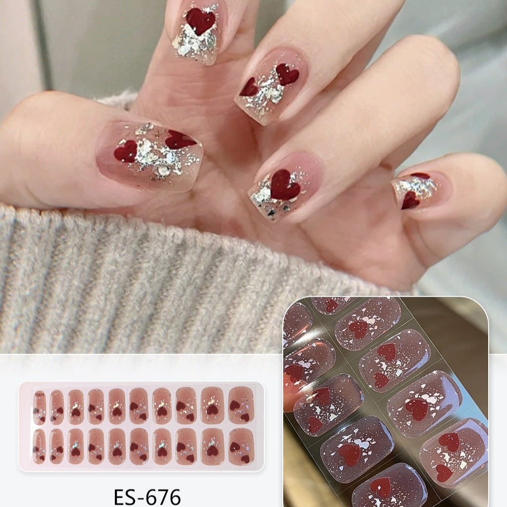 Semicured UV gel nail sticker kit ES-676