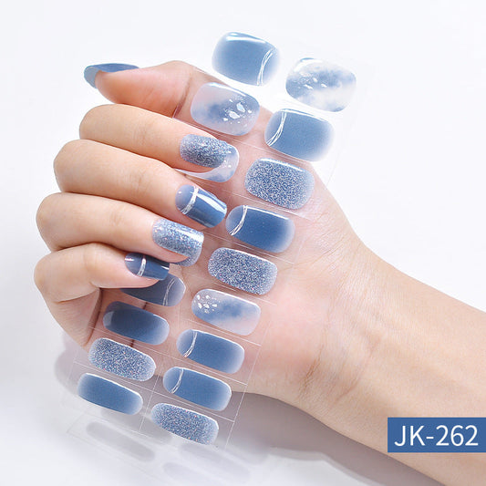 UV 3d semi baked gel nail stickerJK262