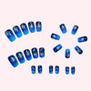 24pcs-set-press-on-nails blue snowflake