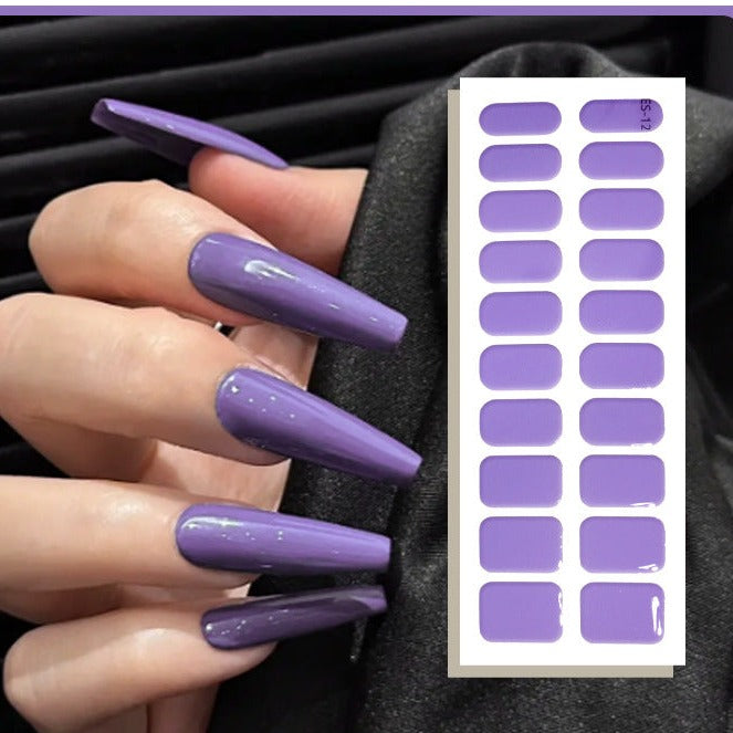 Semicured UV gel nail sticker kit