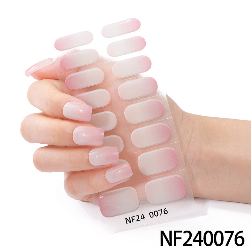 Semicured UV gel nail sticker kit