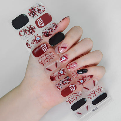 Semicured UV gel nail sticker kit