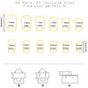 24pcs/Set Press On Nails