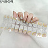 UV gel nail sticker semi-cured