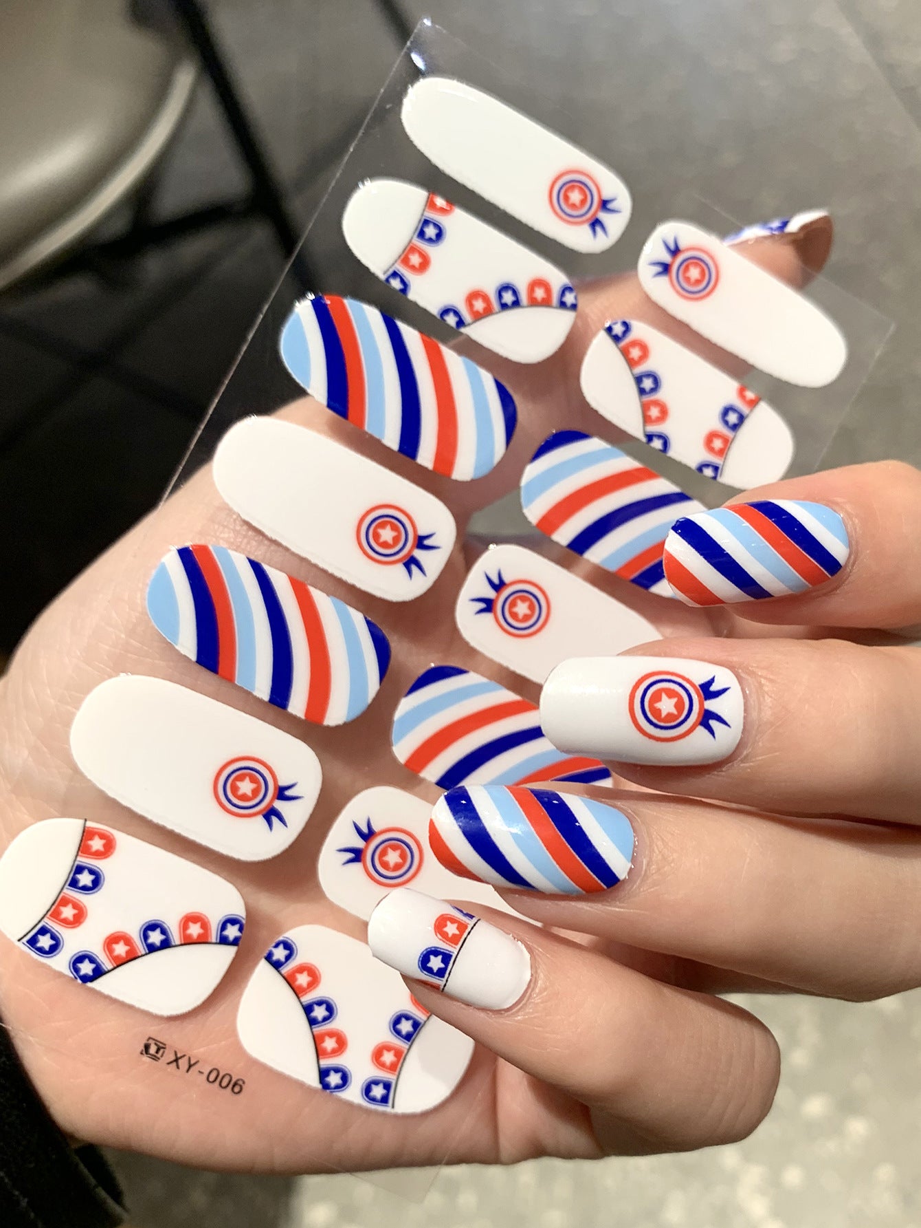 Independence day nail wraps