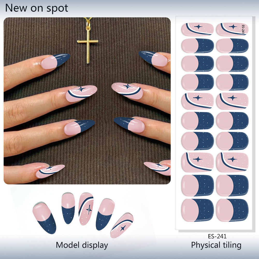 Semicured UV gel nail sticker kit