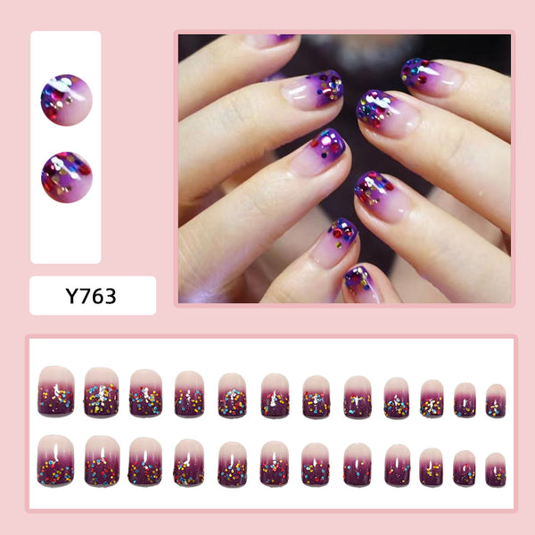 Color sugar sequins purple ombre