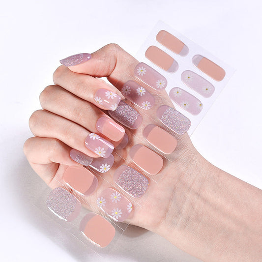 Semicured UV gel nail sticker kit JK212