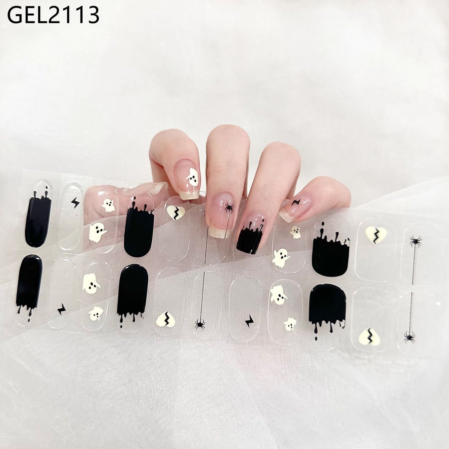 Semicured UV gel nail sticker kit UVG60083