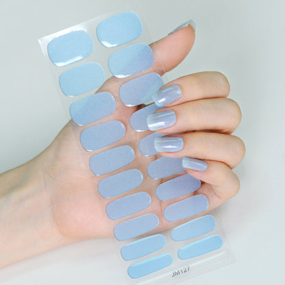 Semicured UV gel nail sticker kit